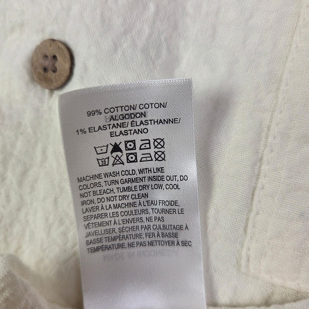 Panama Jack Men's 100% Linen Short Sleeve Button Down Shirt Tan Casual Large L‎ - Picture 4 of 11